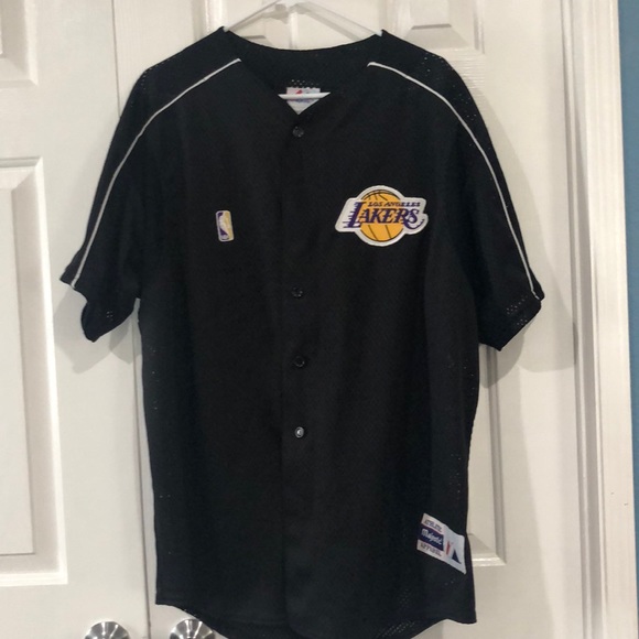 lakers button up jersey
